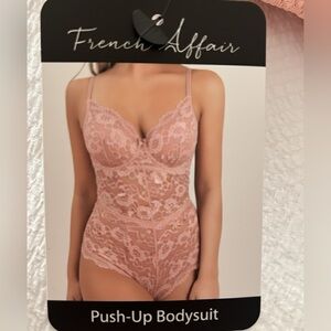 French Affair Blush Lace Bodysuit